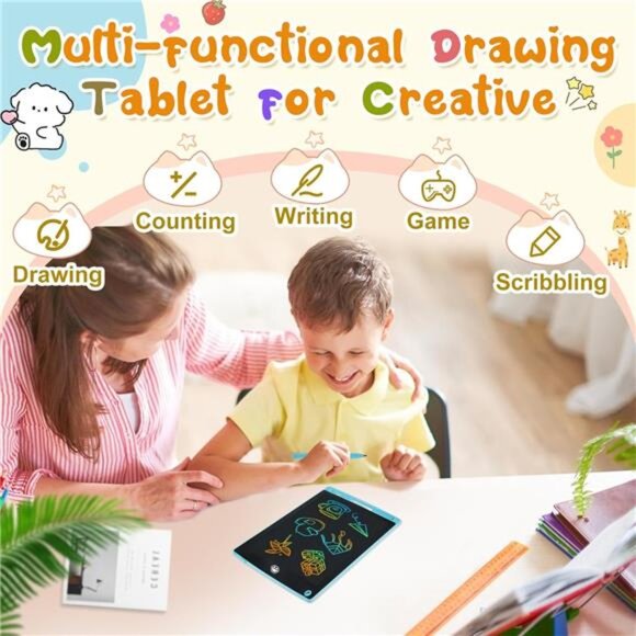 2 Pack LCD Writing Tablet, Electronic Drawing Writing Board, Erasable Drawing - Picture 4 of 7